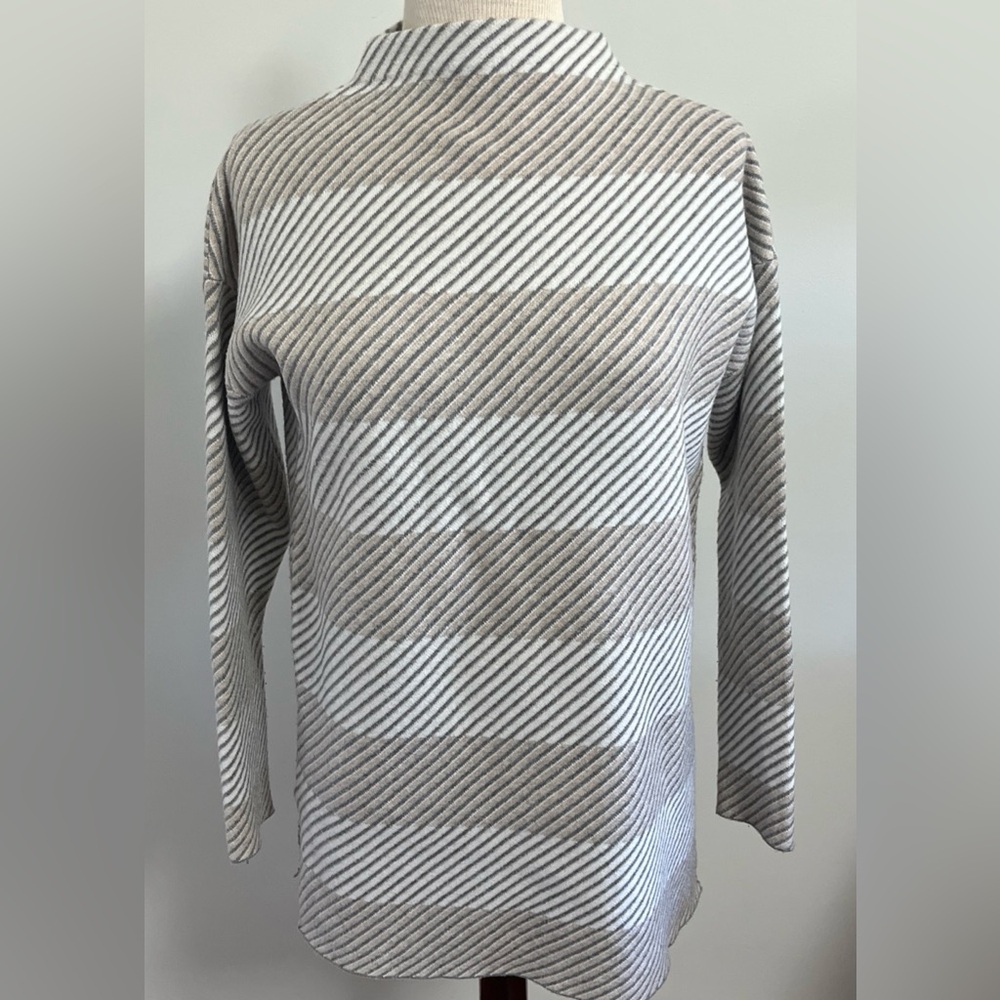 Rachel Zoe Striped Mock Neck Sweater